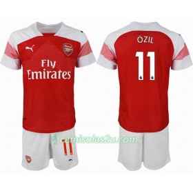 Camisolas de Futebol Arsenal OZIL 11 Criança Equipamento Principal 2018/19 Manga Curta